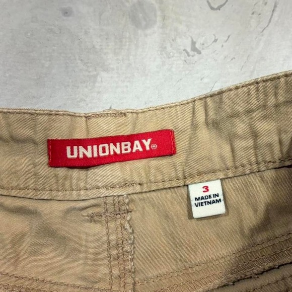 Unionbay cargo shorts Size 3 y2k lowrise preppy micro - Picture 7 of 7